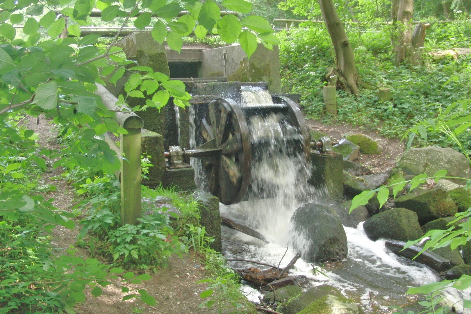 Ein Wasserrad im Ratekauer Forst !