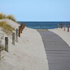 Ein Weg zum Strand von Warnemünde