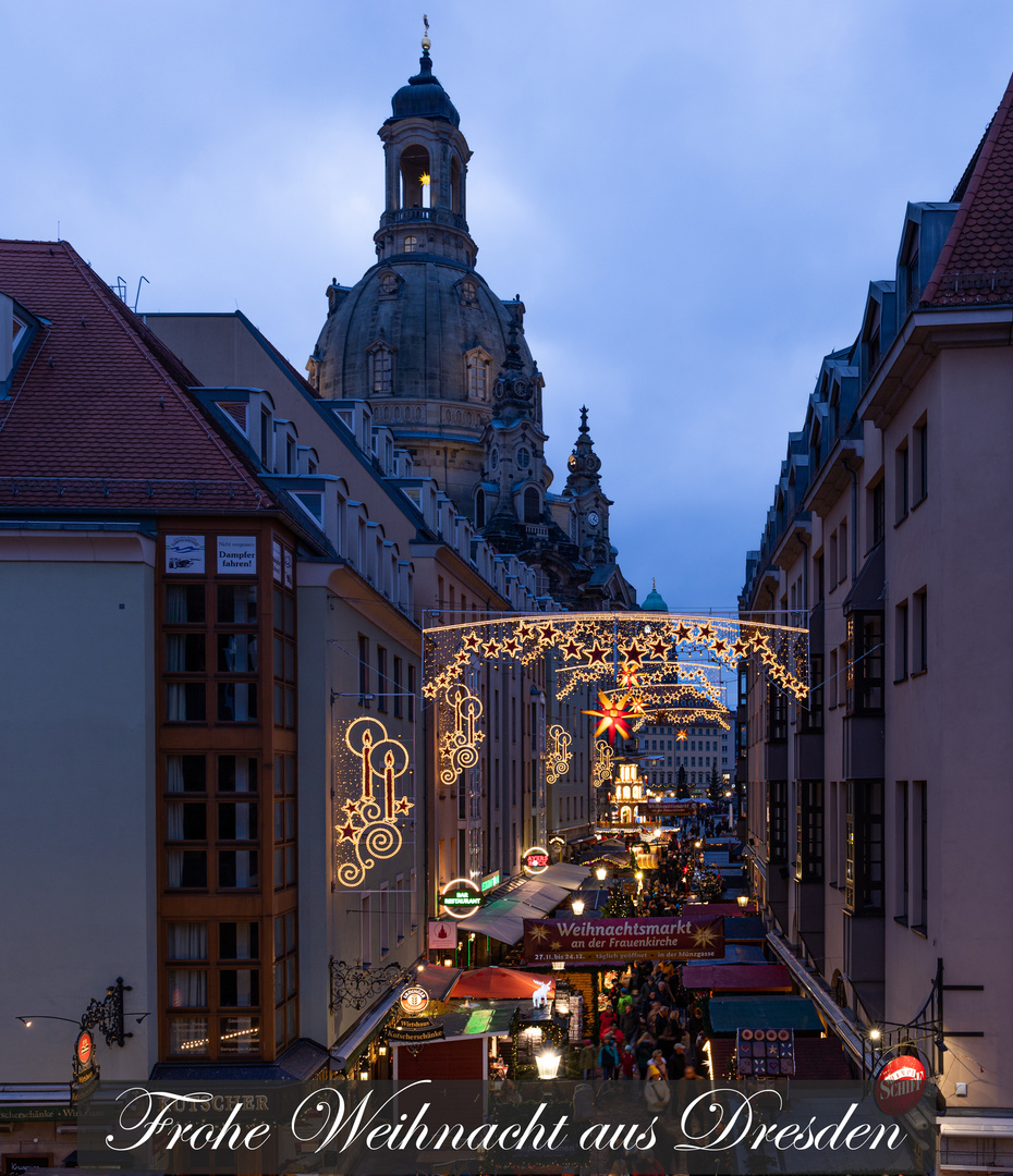 Ein Weihnachtsmarkt in Dresden