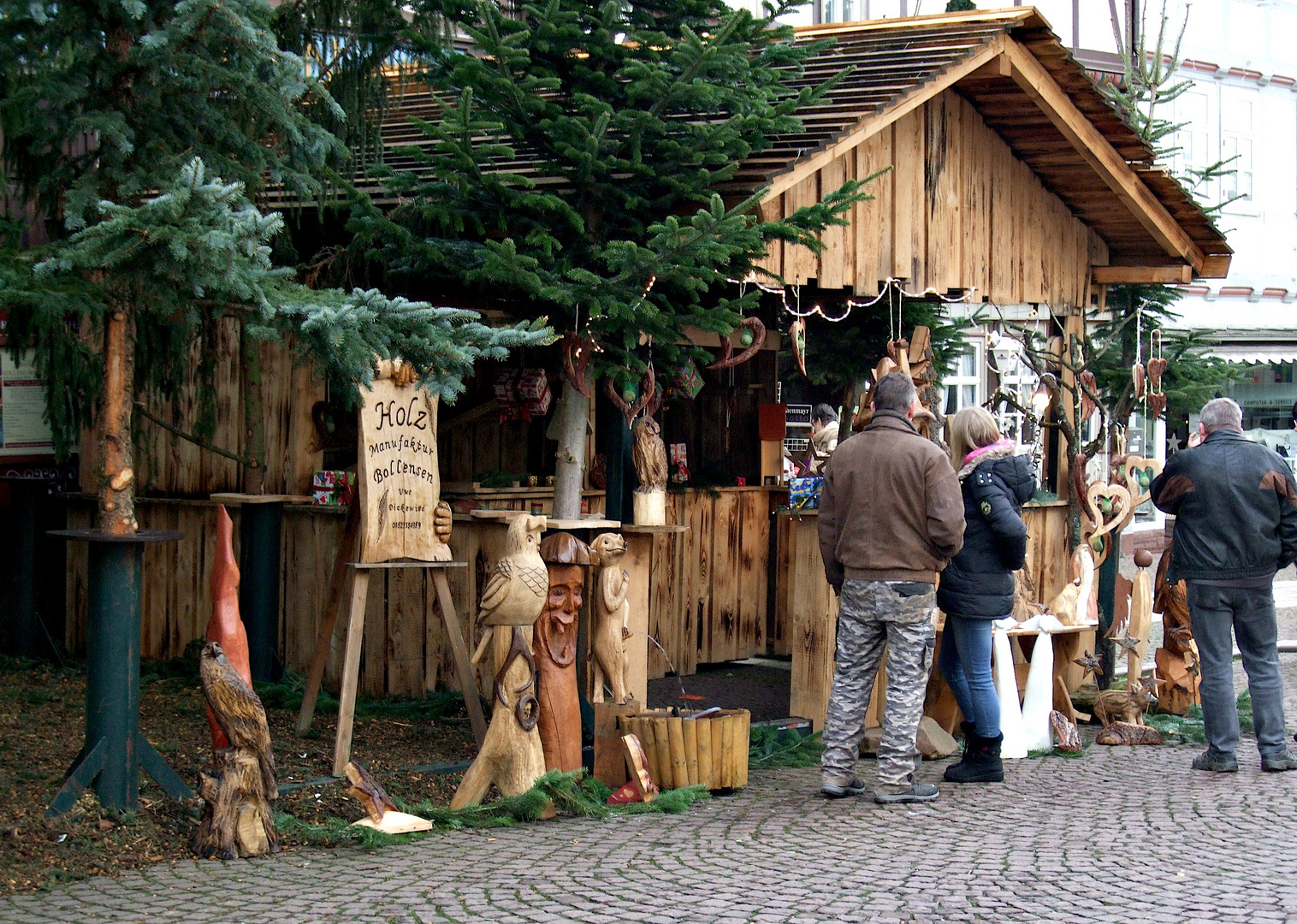 Ein Weihnachtsmarktstand in Uslar