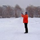 ein wetterfester Fotografierer