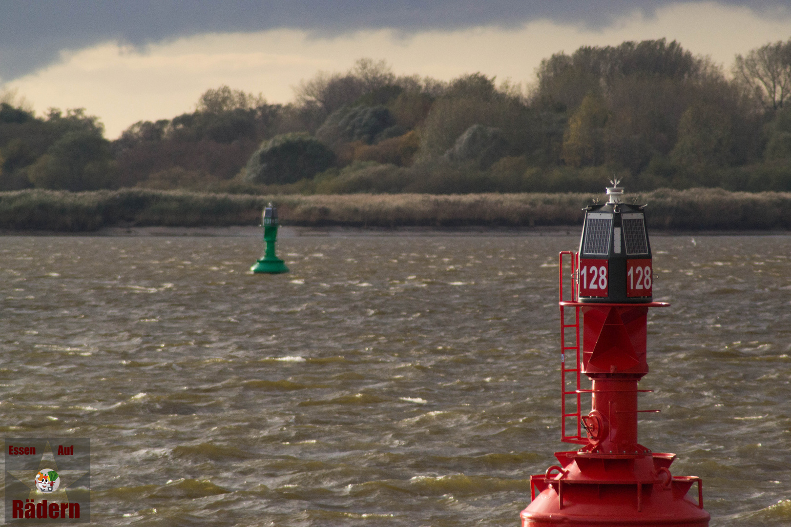 Ein windiger Tag an der Elbe