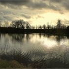 Ein Winterabend am Teich