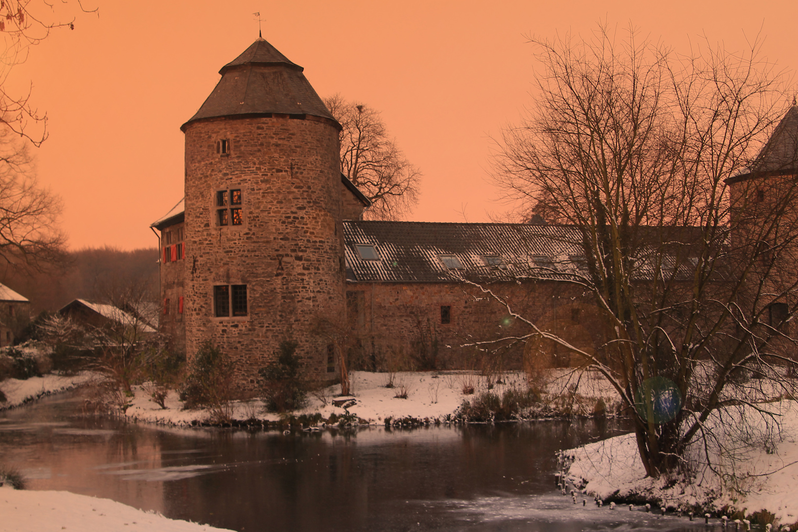 Ein winterlicher Sonnenuntergang...