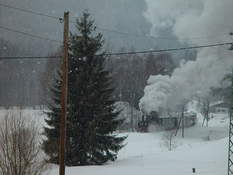 Ein Wintermärchen mit der Dampfeisenbahn....