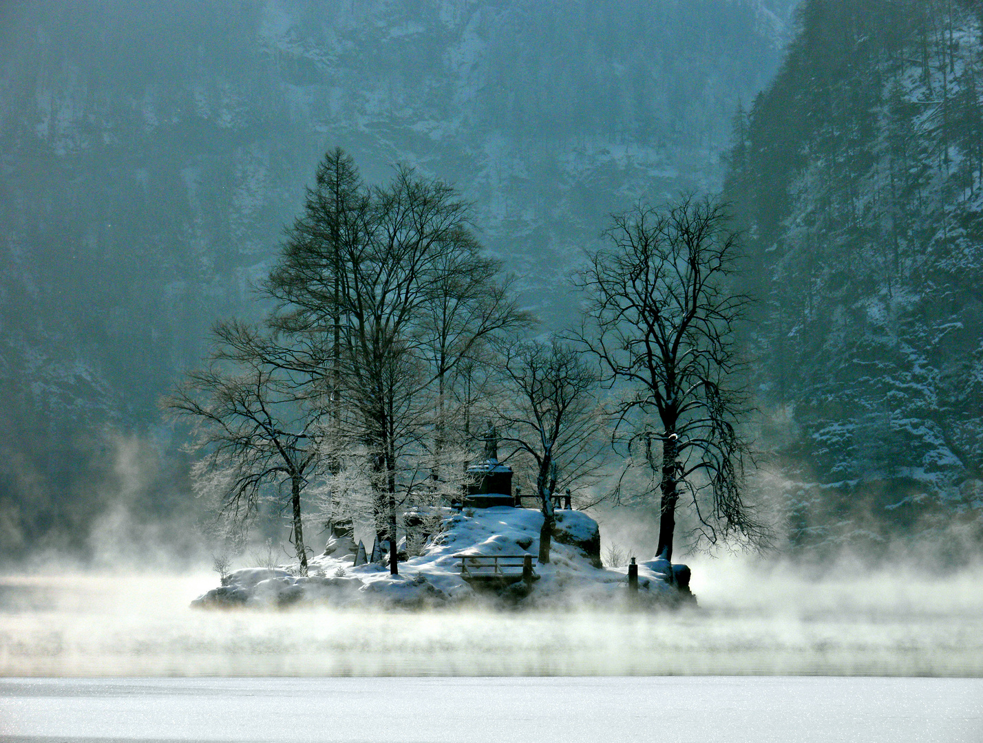 ein Wintermorgen am Königssee