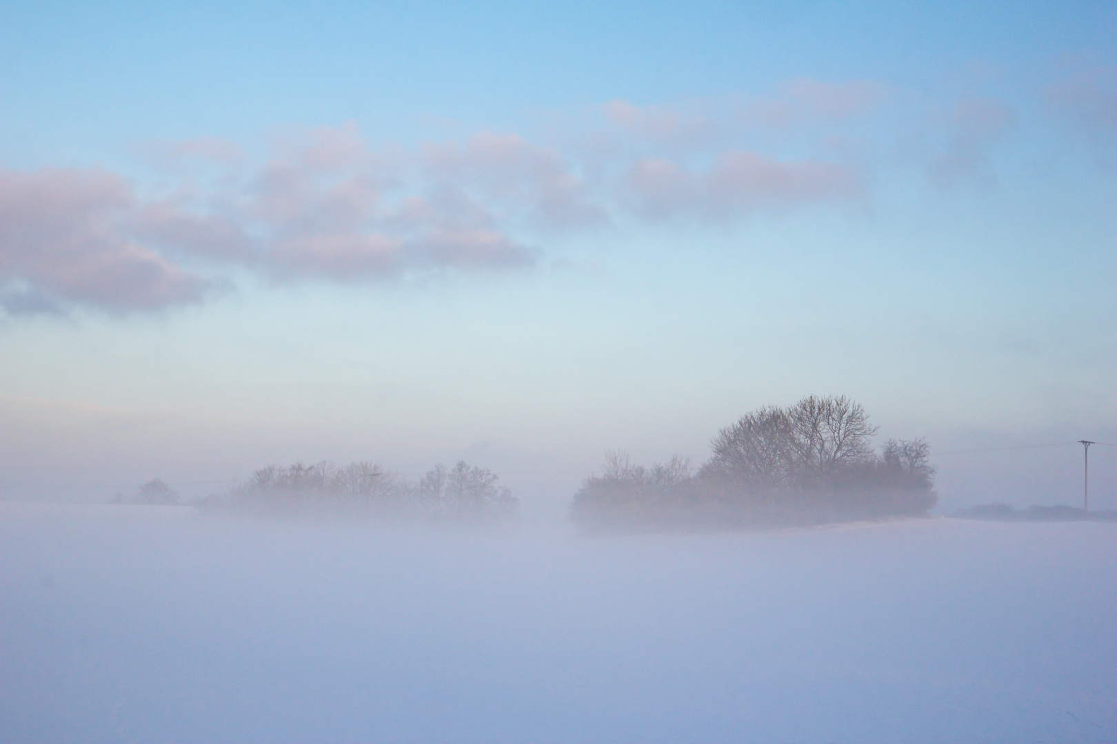 ein Wintermorgen auf der Insel Rügen