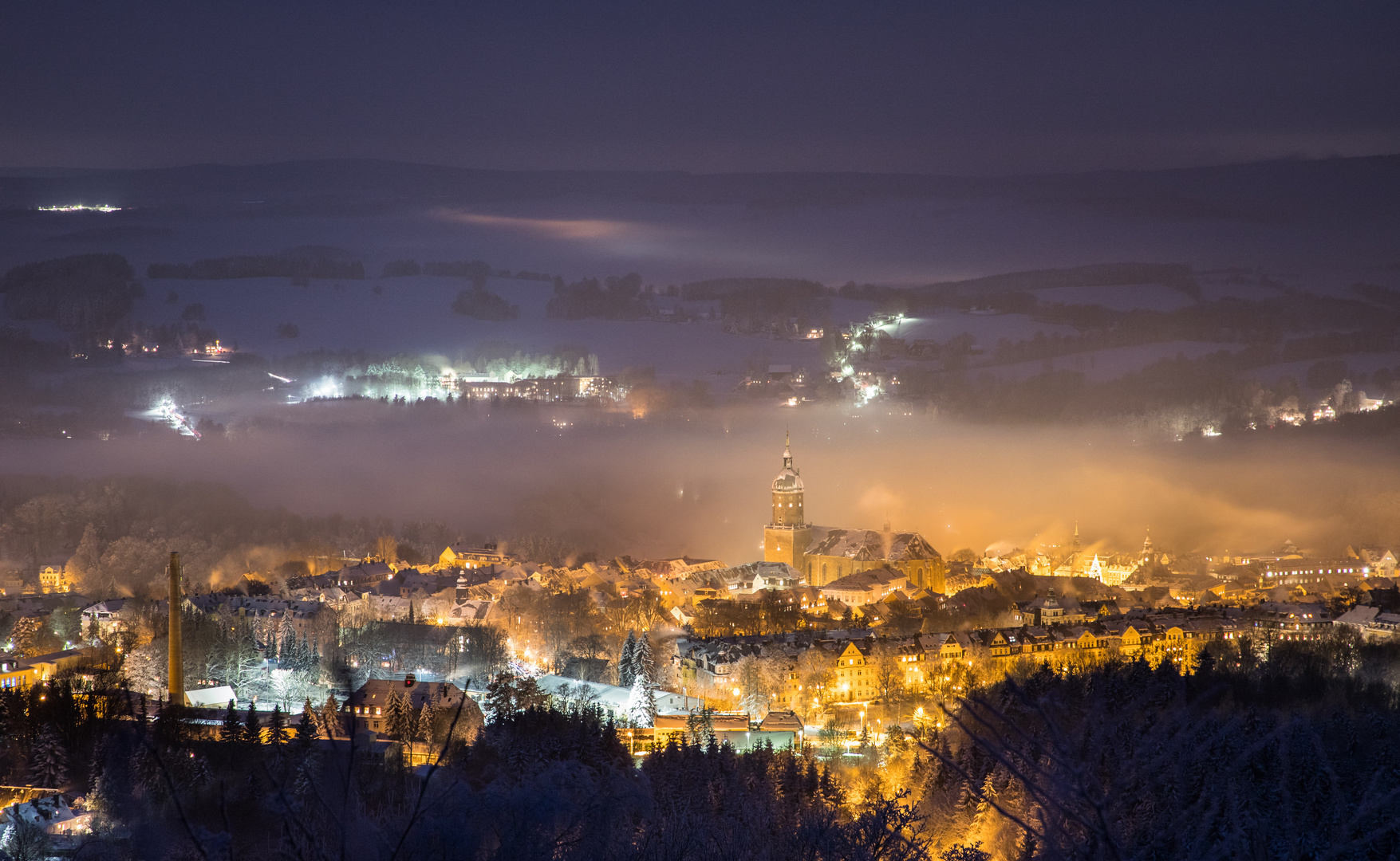 Ein Wintermorgen im Erzgebirge