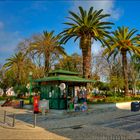 Ein Wintertag in einer Küstenstadt der Algarve