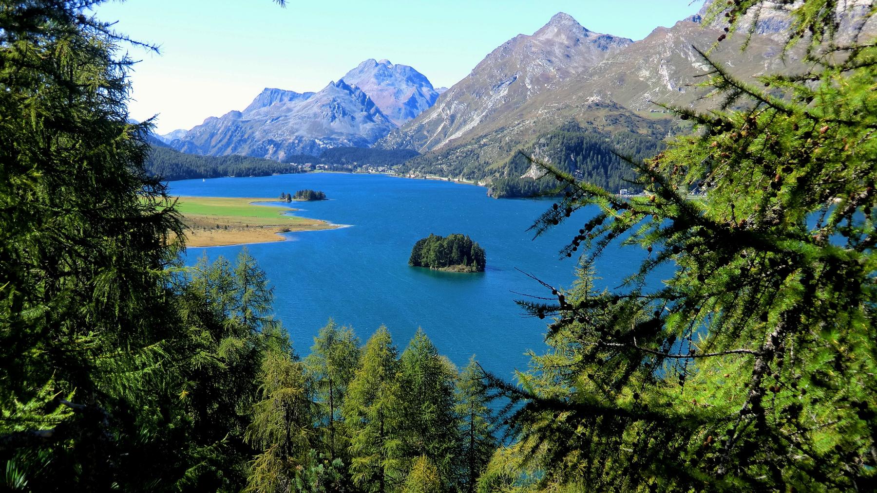 ein wunderschöner Blick auf den Silser See von Bellavista