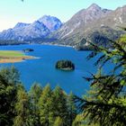 ein wunderschöner Blick auf den Silser See von Bellavista