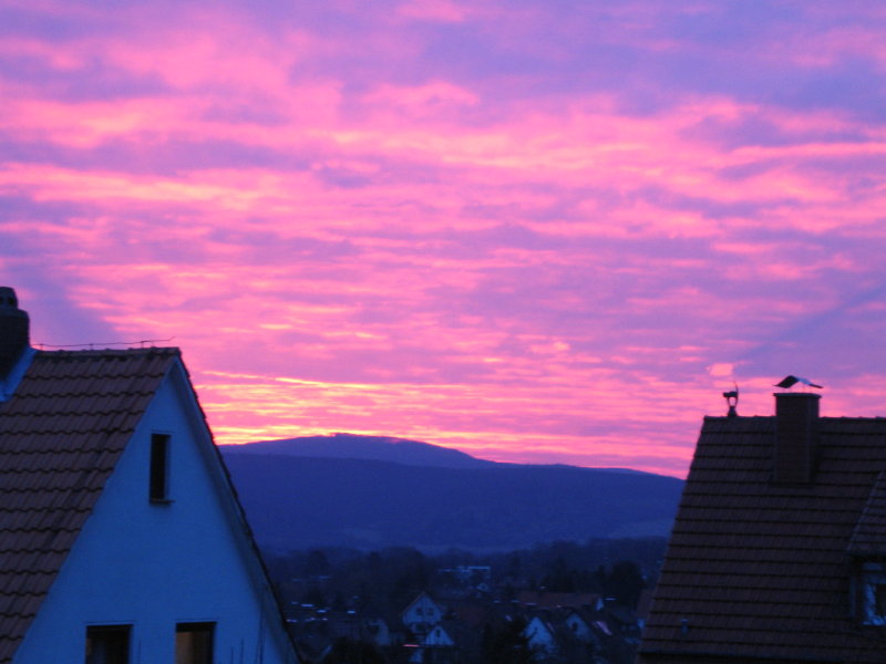 ein wunderschöner Sonnenaufgang in Witzenhausen