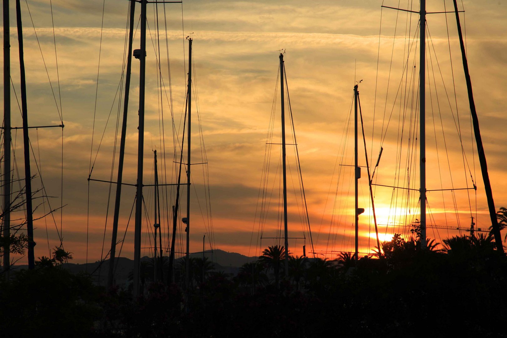 Ein wunderschöner Sonnenuntergang in Spanien 