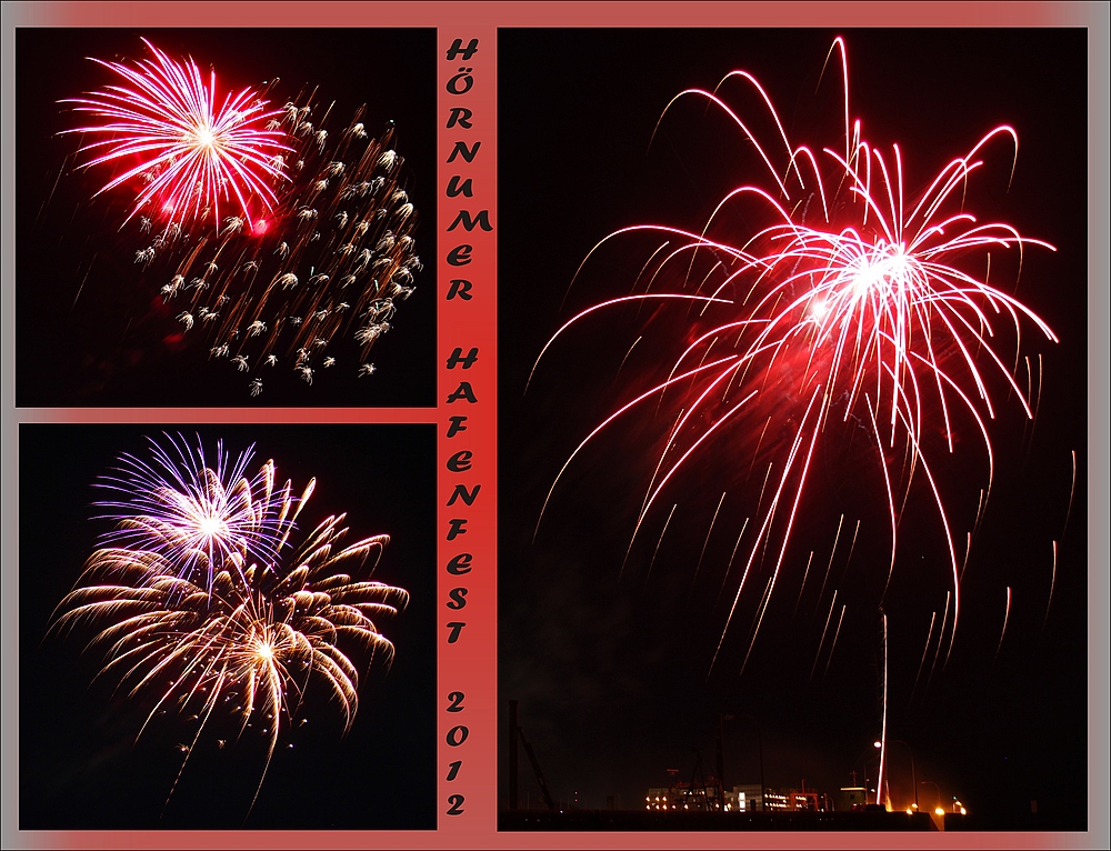 Ein wunderschönes Feuerwerk am Hörnumer Hafen ...