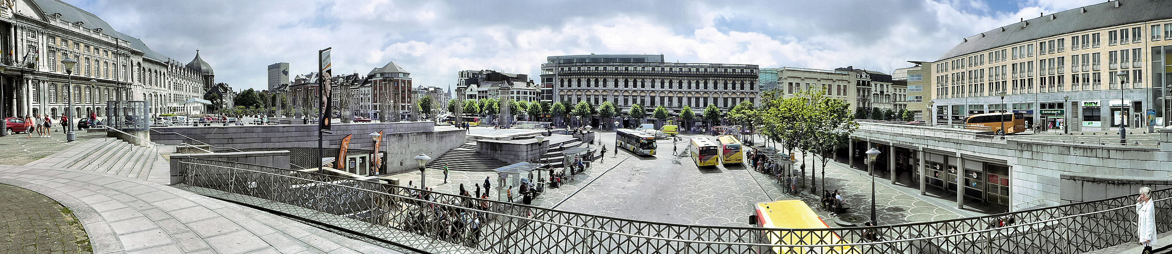 Ein zentraler Platz in Lüttich