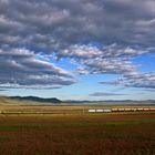 Ein Zug in der Kakasischen Steppe