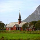 Ein Zwiebelturm auf den Lofoten