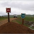 "Einbahn-Straße" in der mongolischen Steppe