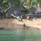 Einbaum_Schiffe bei Nosy Be, Madagaskar