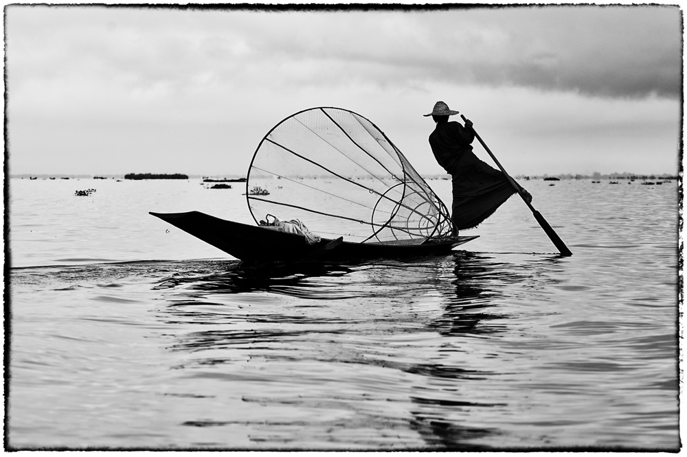 Einbein Ruderer am Inle See