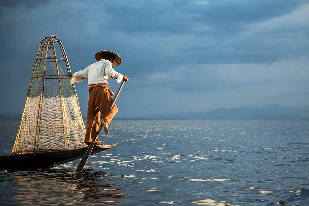 Einbeinruderer am Inle-See