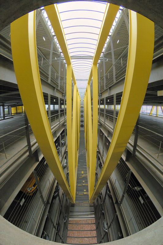 Einblicke im Parkhaus Flughafen Leipzig Halle