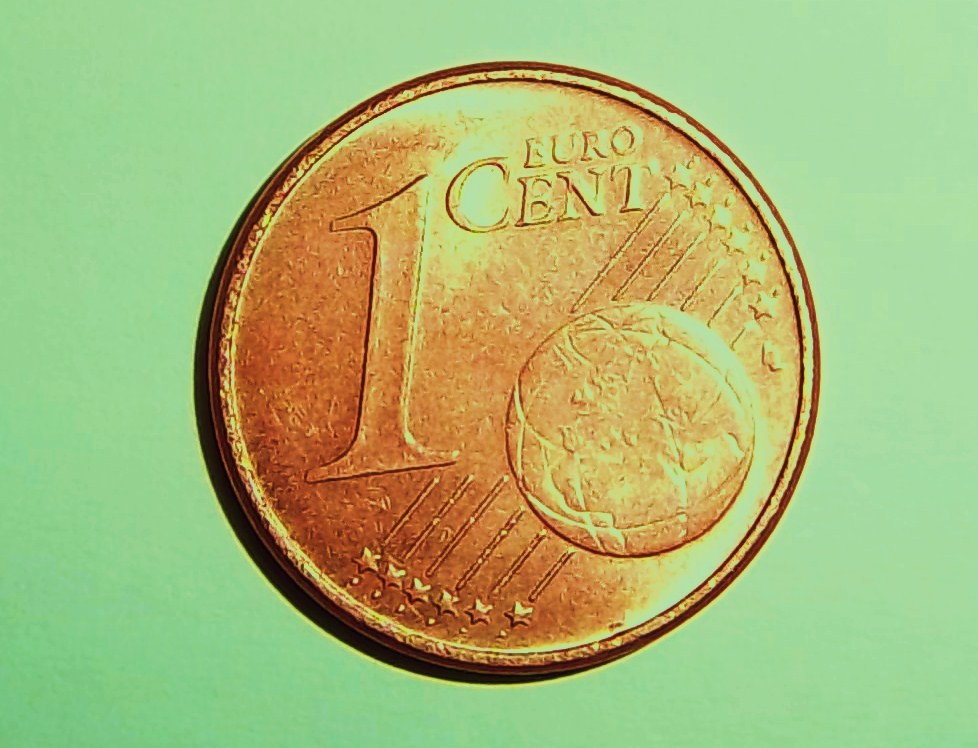 Eine 1-Cent-Münze