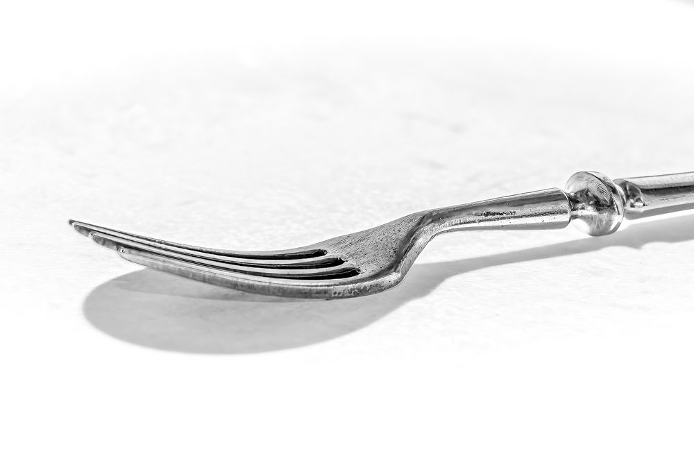 eine alte Gabel