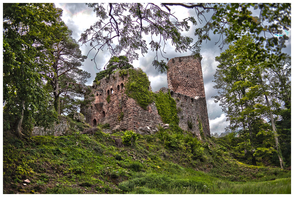 Eine alte Ritterburg im Elsass