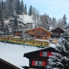 Eine bergbahn in der schweiz