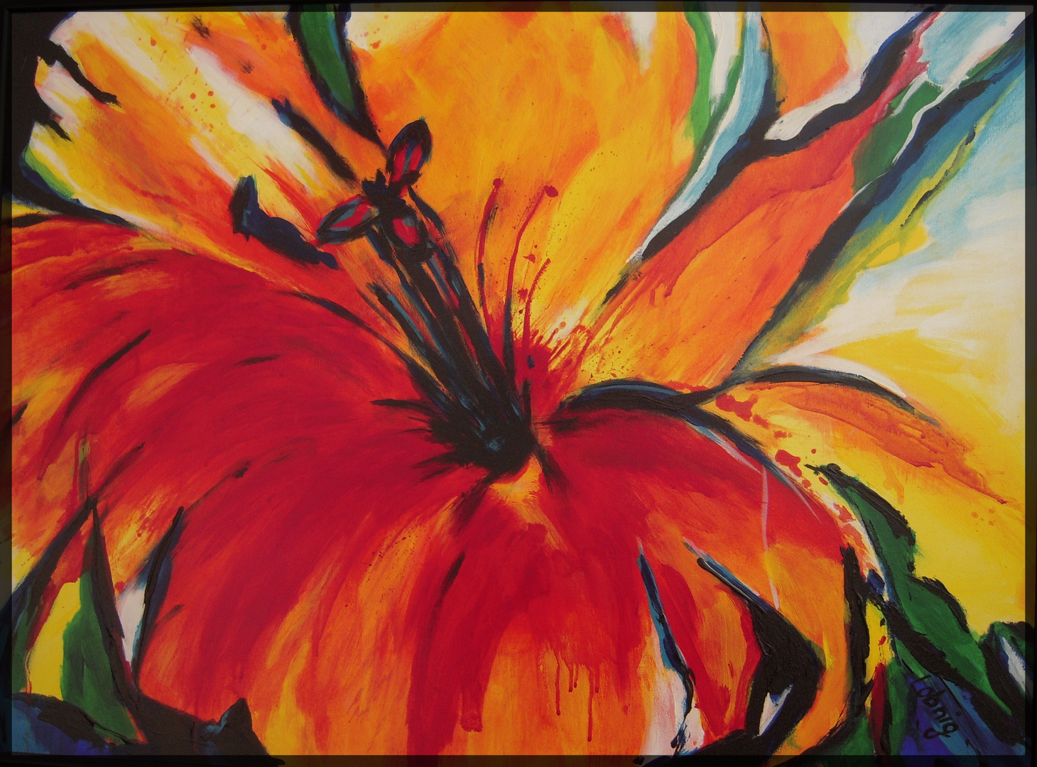 Eine Blüte in Öl (50x60)