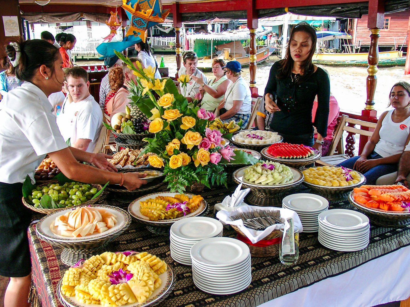 Eine Bootsfahrt auf dem Chao Phraya River