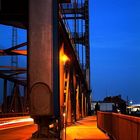 Eine Brücke im Freihafen von Hamburg