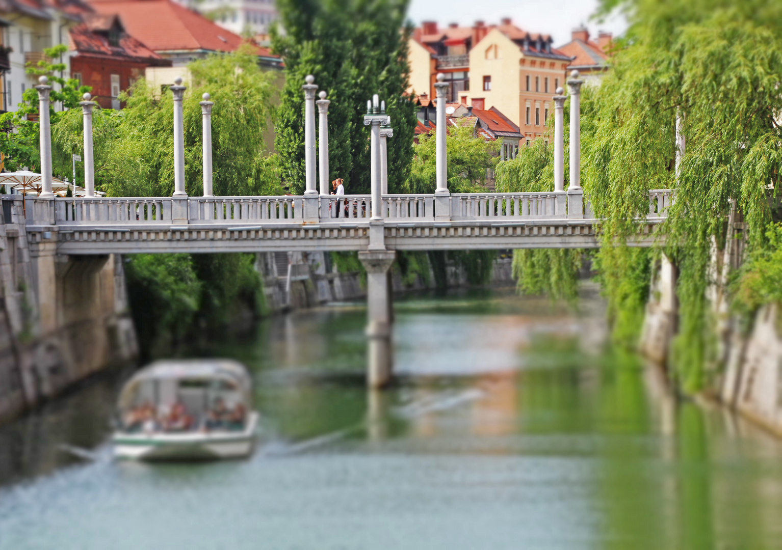 eine Brücke in Ljubljana
