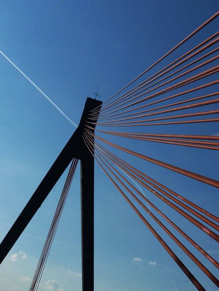 Eine Brücke über dem Rhein