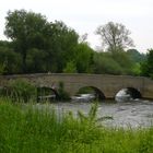 eine Brücke über die Weiße Elster in Halle/Saale