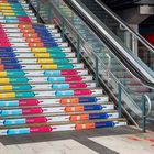 Eine bunte Treppe