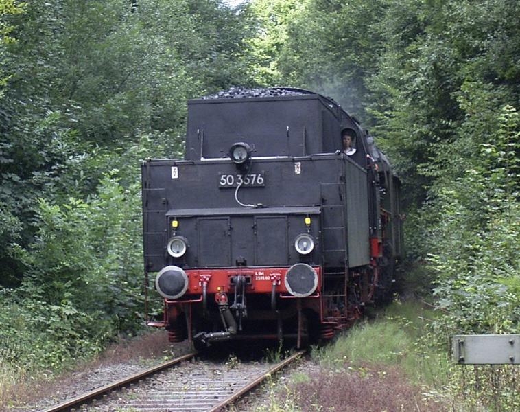 Eine Dampflokomotive der Nassauischen Touristikbahn (NTB) #4