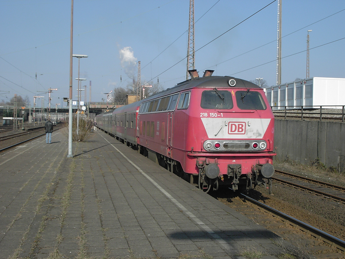 Eine DB 218 in Gladbeck-West