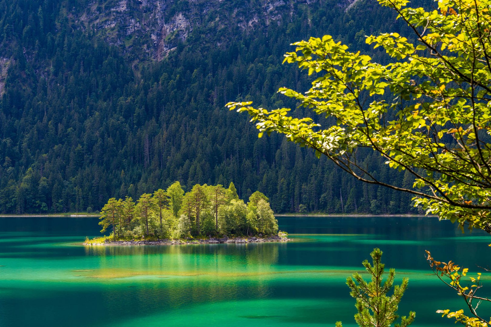 Eine der 8 Inseln im Eibsee