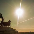 Eine der Figuren auf dem Monumento Nazionale a Vittorio Emanuele II