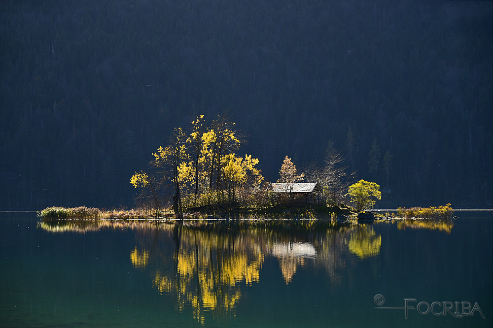 Eine der Inseln im Eibsee