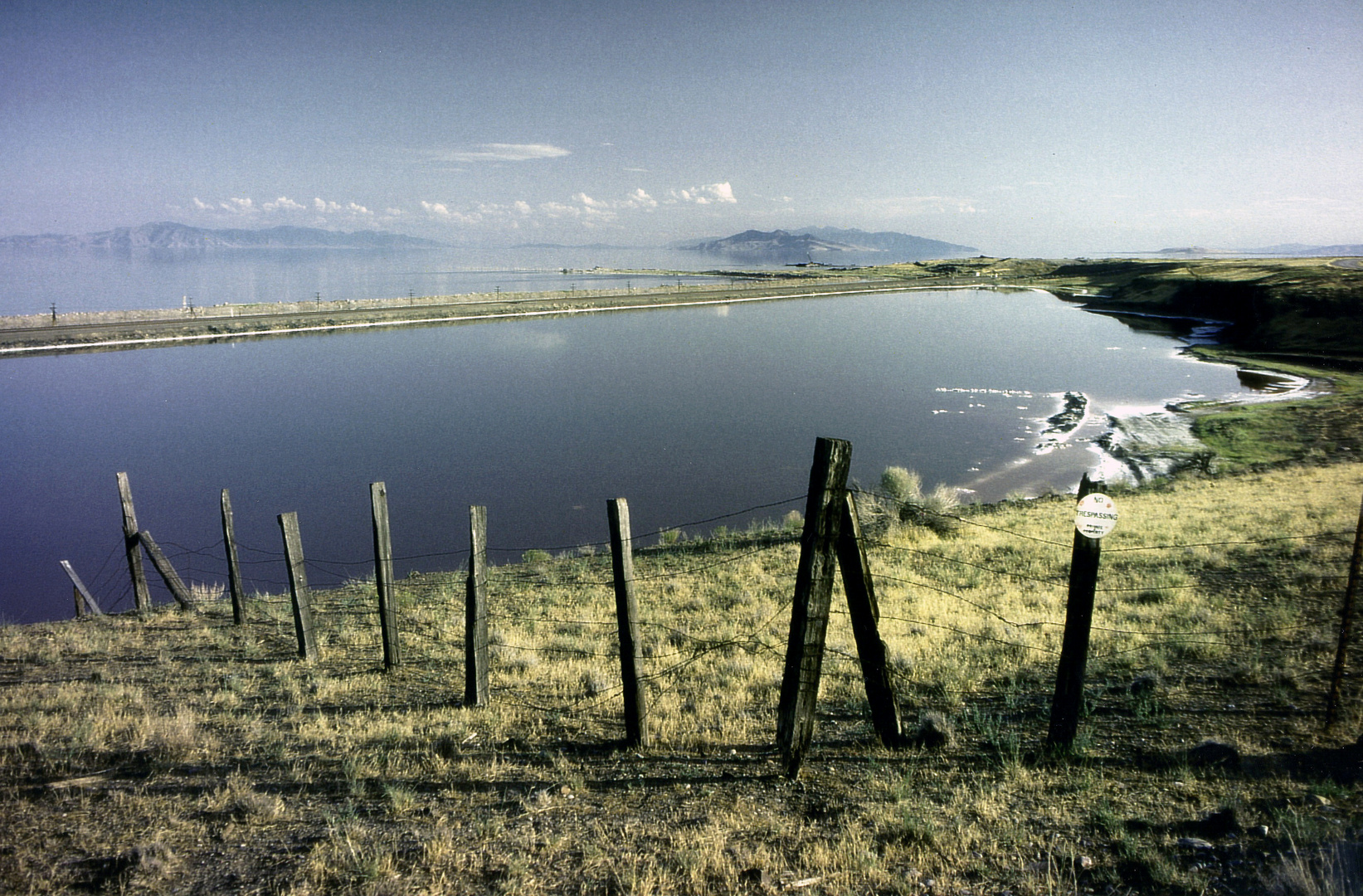 Eine doppelgleisige Strecke der Union Pacific durch den Salt Lake...