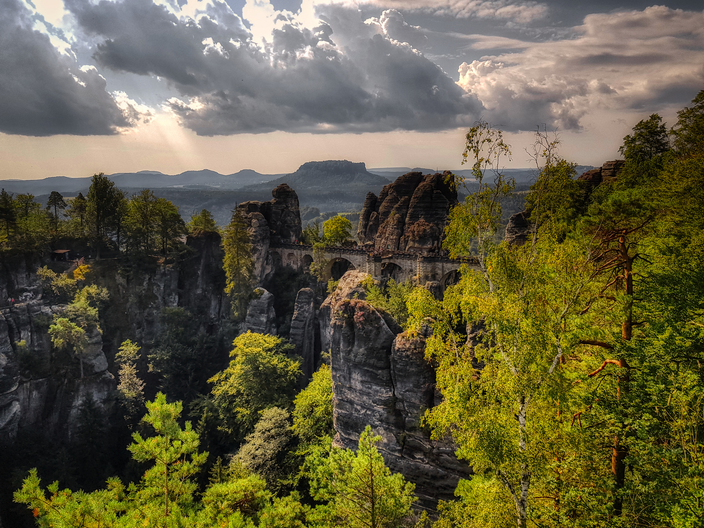 eine dramatische Aussicht