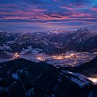 Eine einsame Nacht auf dem Schnee-Berg