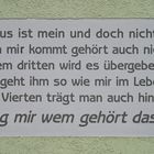 Eine erst gemeinte Frage. . . 