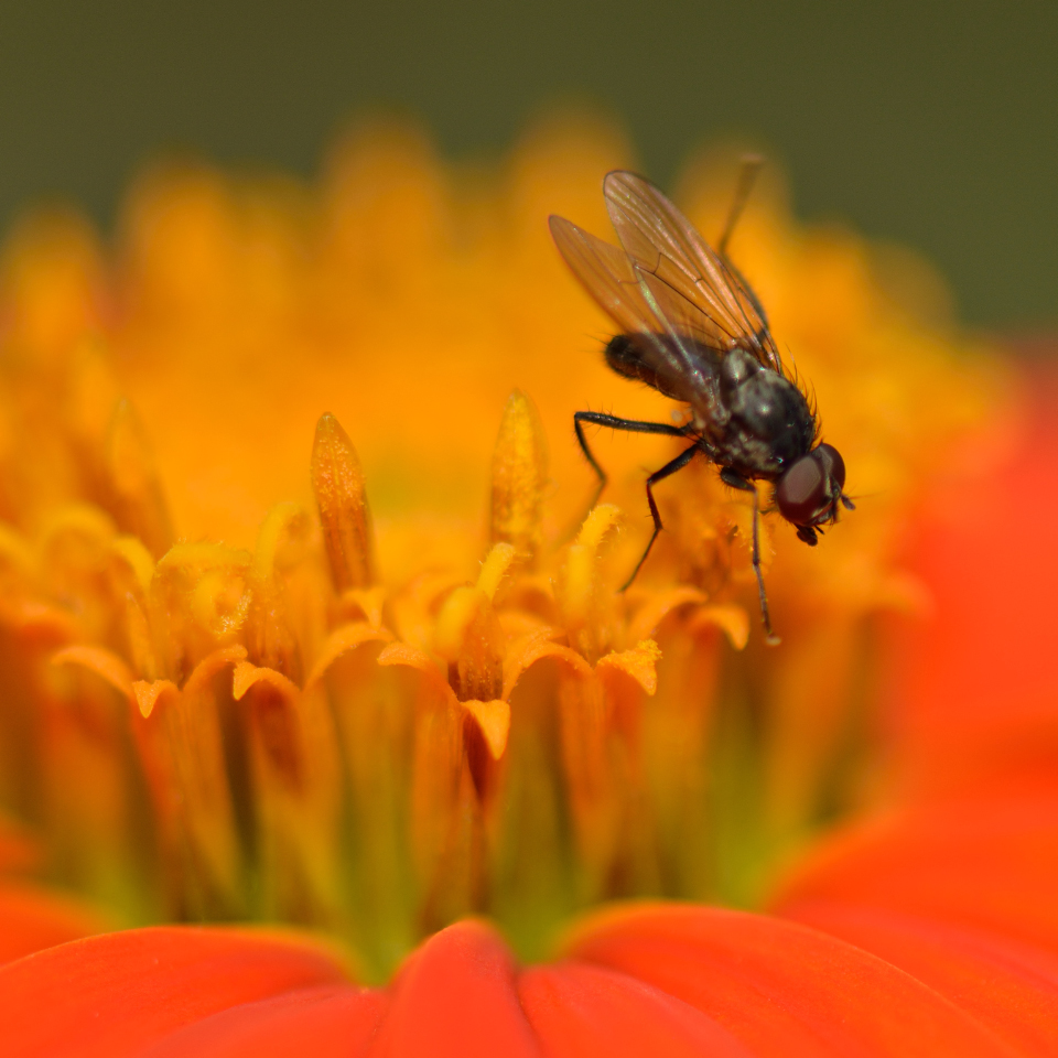 Eine Fliege im Pollenmeer...