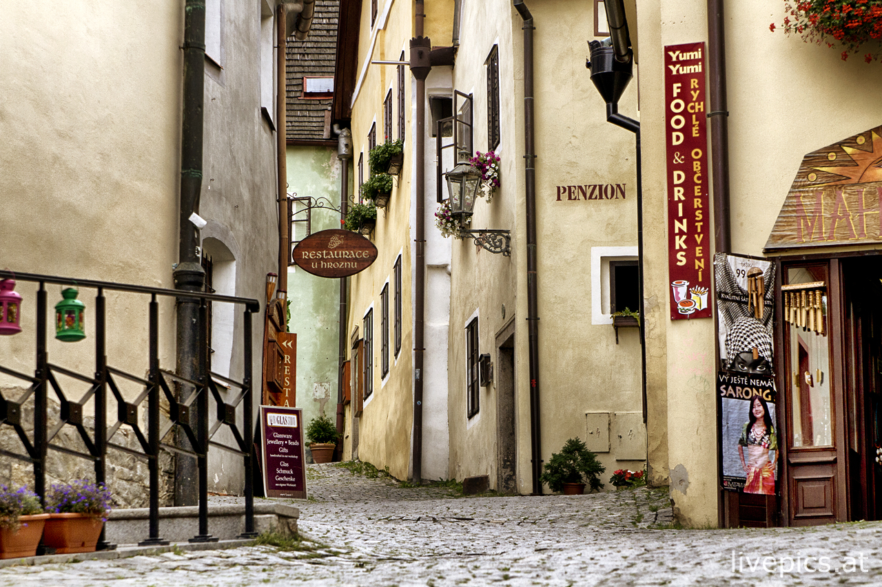 Eine Gasse in Ceský Krumlov