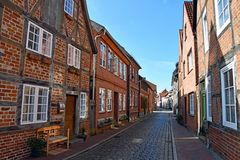 Eine Gasse in der Altstadt von Mölln