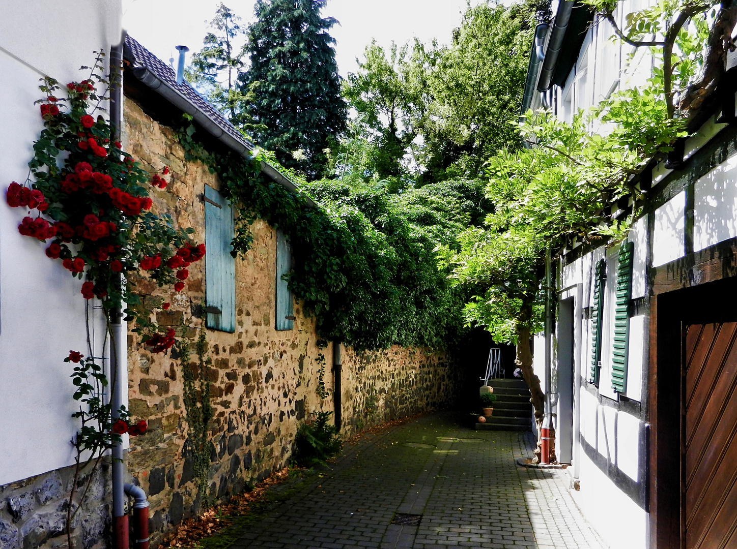 Eine Gasse in Erpel/Rhein